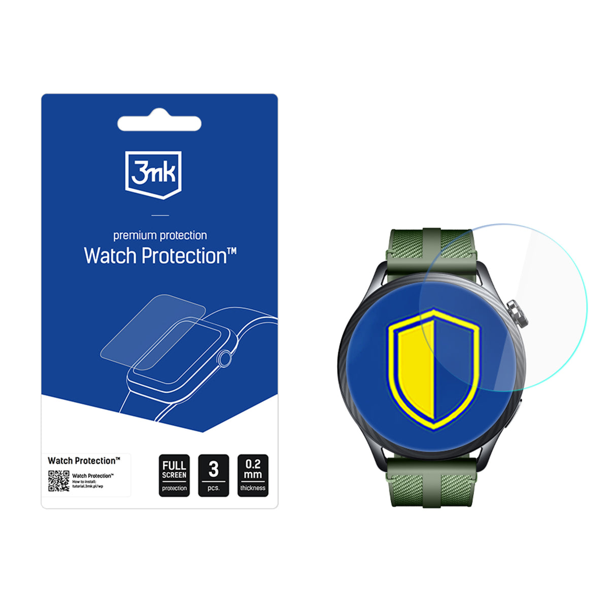 Folie 3mk Watch Protection Flexibleglass Hybrid Glass pentru Xiaomi Watch S5 46 Mm