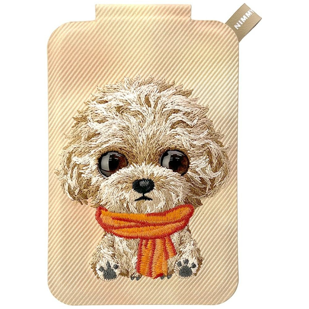 Suport auto Nimmy New Big-eye Cute Pets 2.0 Dog Magnetic Wallet cu Phone Stand - Maro