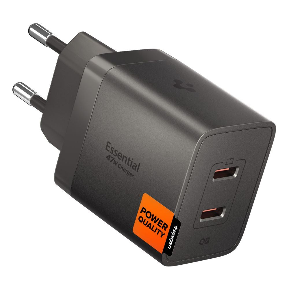 Incarcator priza Spigen Essential Ee472eu-gan 2-Port 47W - Gri inchis