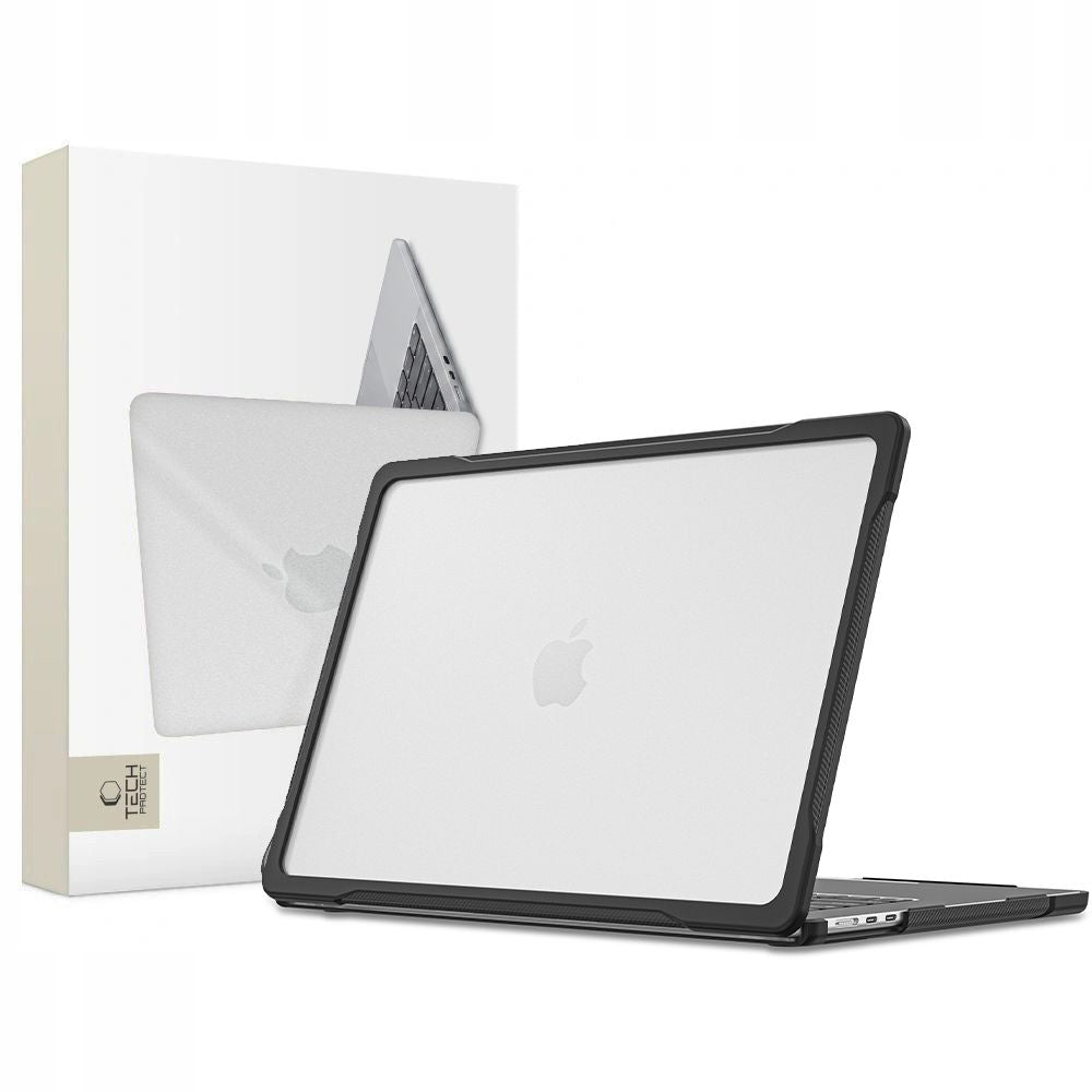 Husa laptop Tech-protect Velar pentru MacBook Air 15" 2023 / 2024 / 2025 / 2026 - Transparent Negru