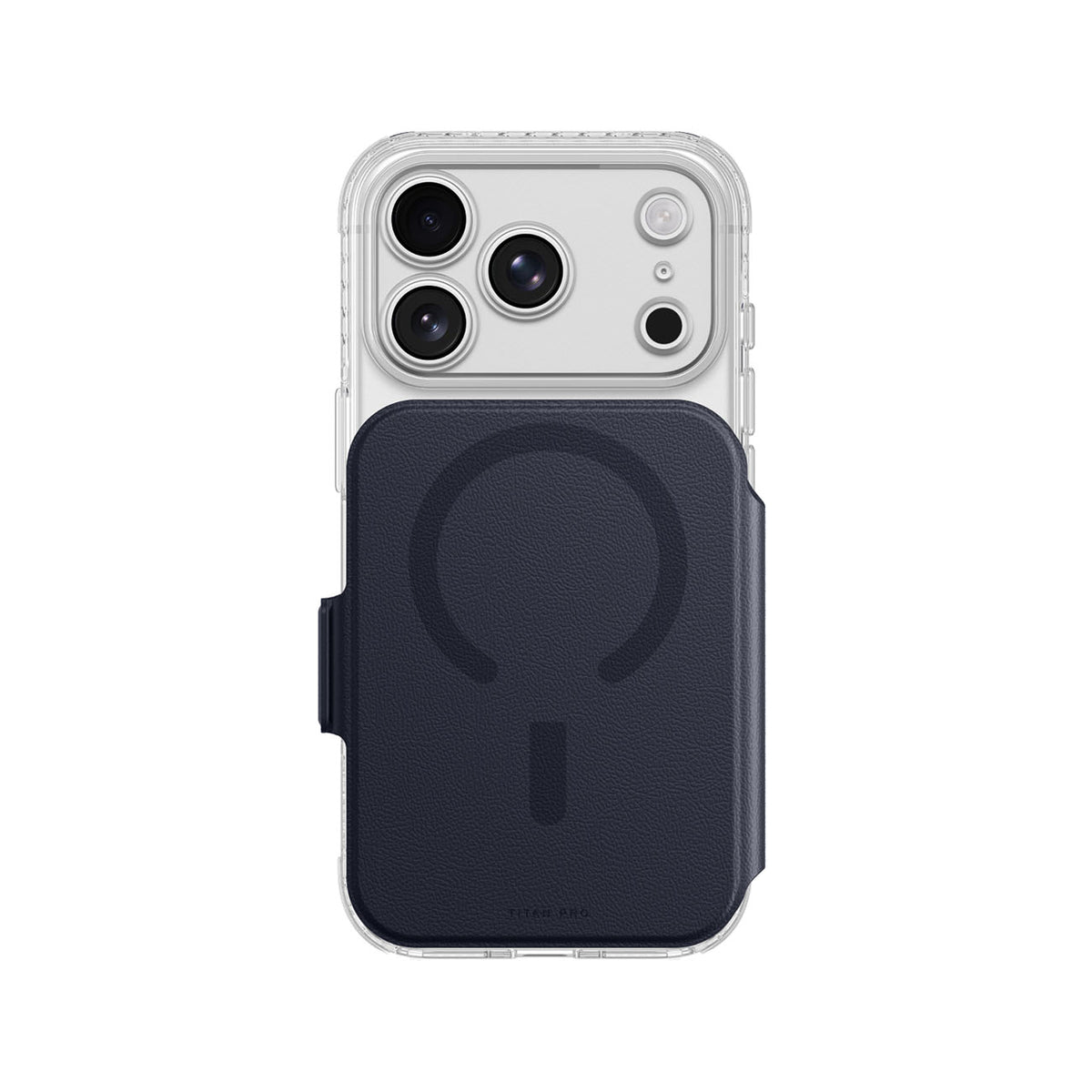 Husa Amazingthing Titan Pro lentila Flip Set pentru iPhone 18 Pro Max cu portofel, Magsafe Compatible - Bleumarin