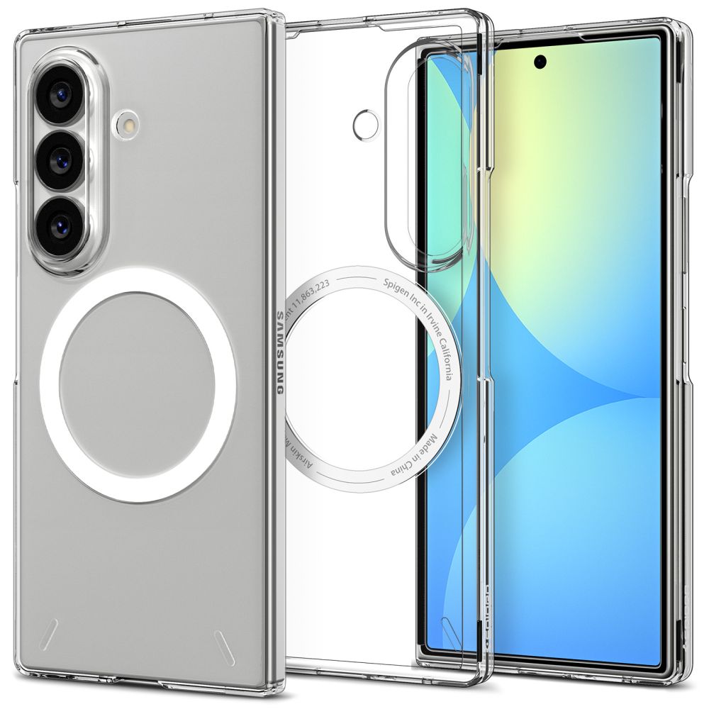 Husa Spigen Airskin Magfit pentru Samsung Galaxy Z Fold 8 Ultra - Transparent And Alb