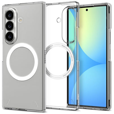 Husa Spigen Airskin Magfit pentru Samsung Galaxy Z Fold 8 Ultra - Transparent And Alb