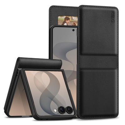 Husa Tech-protect Wallet pentru Samsung Galaxy Z Flip 8 - Negru