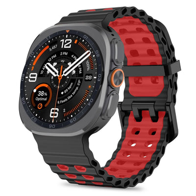 Curea Tech-protect Iconband Pro pentru Samsung Galaxy Watch Ultra 47mm - Negru si Rosu