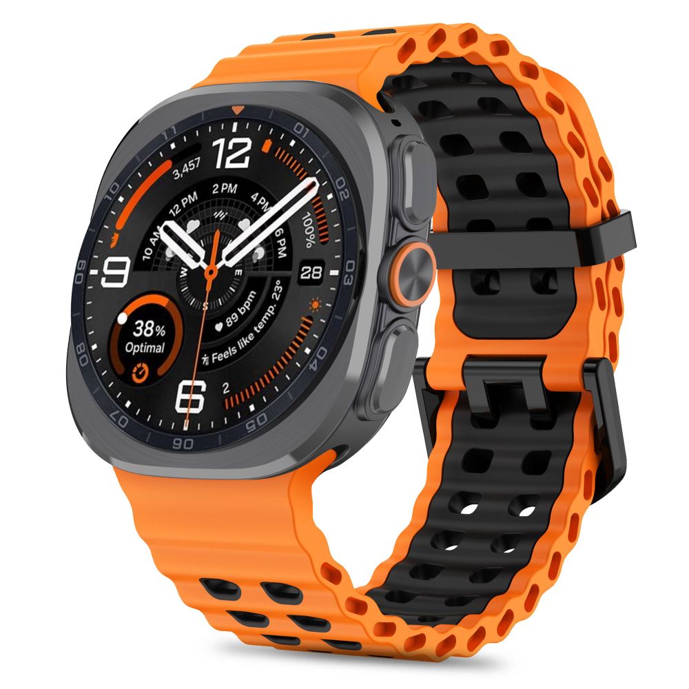 Curea Tech-protect Iconband Pro pentru Samsung Galaxy Watch Ultra 47mm - Portocaliu/Negru