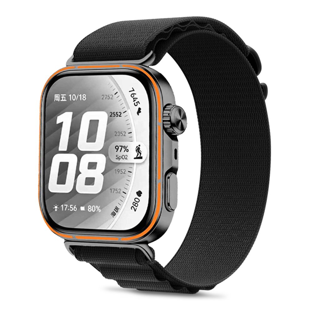 Curea Tech-protect Nylon Pro pentru Huawei Watch Fit 3 / 4 / 4 Pro / 5 / 5 Pro - Negru