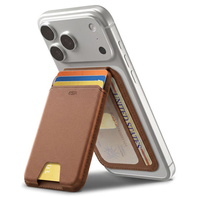 Suport auto ESR Classic Rfid Magnetic Wallet Stand Magsafe pentru Phone - Maro