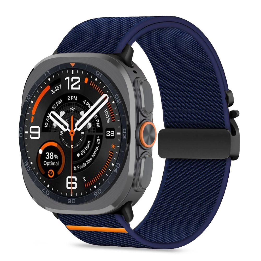 Curea Tech-protect Nylon Clasp pentru Samsung Galaxy Watch Ultra 47mm - Bleumarin