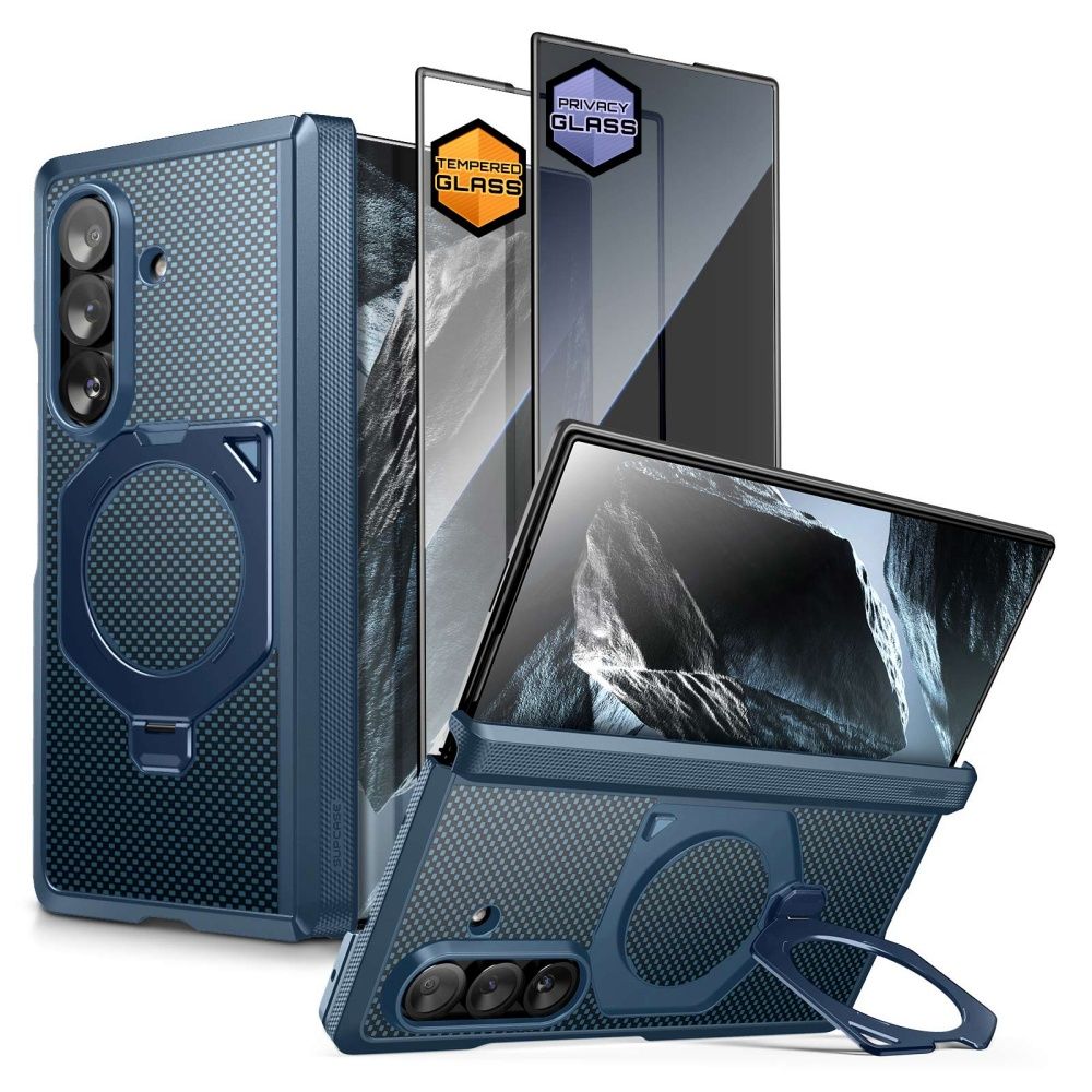 Husa Supcase UB Aero Magsafe 2-Set pentru Samsung Galaxy Z Fold 8 Ultra - Bleumarin