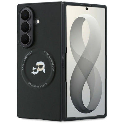 Husa Karl Lagerfeld Karl&Choupette Pins Magsafe pentru Samsung Galaxy Z Fold 8 Ultra - Negru