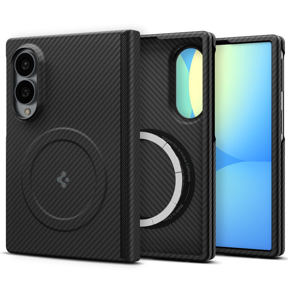 Husa Spigen Airskin Aramid Magfit Magsafe pentru Samsung Galaxy Z Fold 8 - Negru