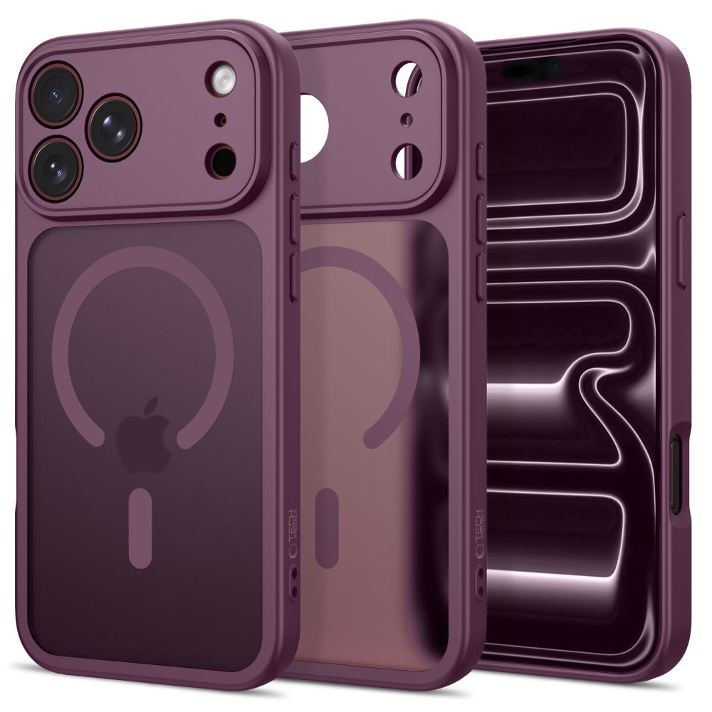 Husa Tech-protect Basicmag Magsafe pentru iPhone 17 Pro Max / 18 Pro Max - Burgundy Matte