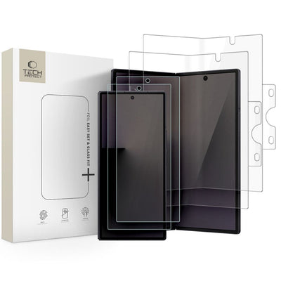 Folie Protective Set: 2x Tech-protect Glass Fit+ sticla + 2x Tech-protect Hydro Flex+ 4in1 hydrogel pentru Samsung Galax