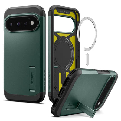 Husa Spigen Tough Armor Mag Magsafe pentru Google Pixel 11 Pro - Verde inchis