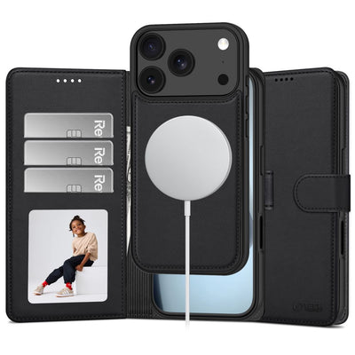Husa Tech-protect portofel Magsafe pentru iPhone 17 Pro Max / 18 Pro Max - mat Negru