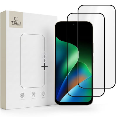 Folie Tech-protect sticla Fit+ 2-Pack pentru Xiaomi Redmi 17 4G / 5G - Negru
