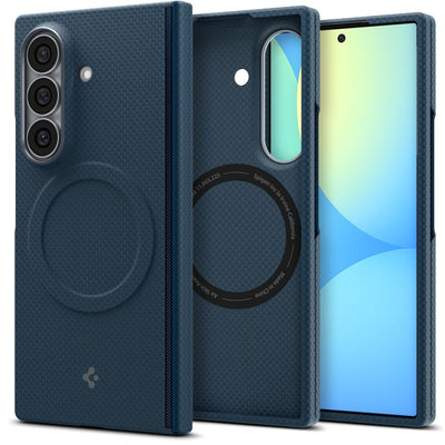 Husa Spigen Airskin Aramid Magfit Magsafe pentru Samsung Galaxy Z Fold 8 Ultra - Bleumarin