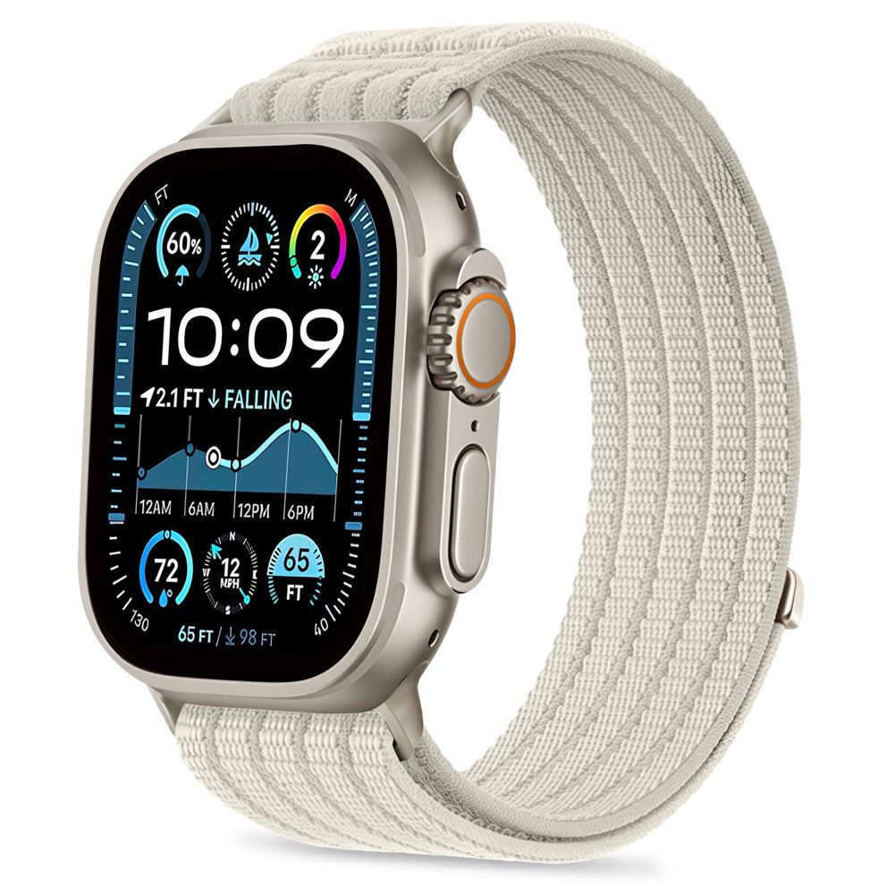 Curea Tech-protect Nylon Sport pentru Apple Watch 44 / 45 / 46 / 49 Mm - Bej