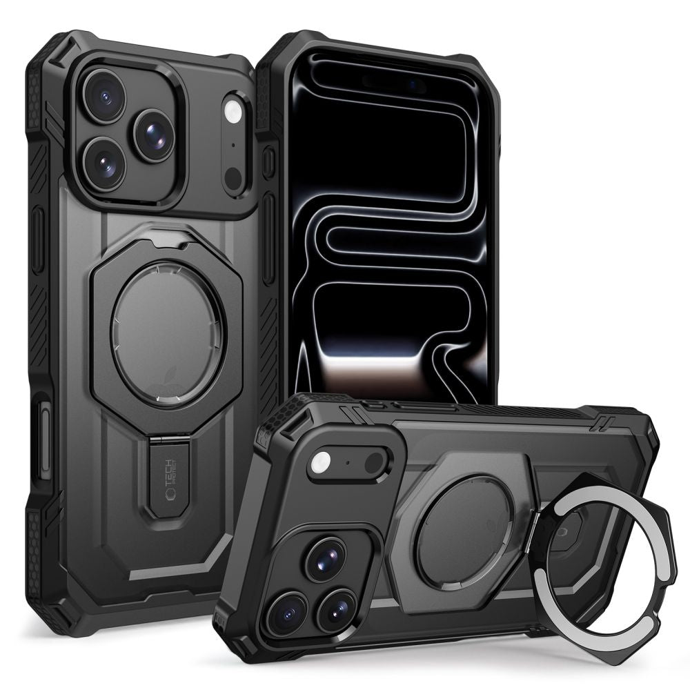 Husa Tech-protect Magforce Magsafe pentru iPhone 17 Pro / 18 Pro - mat Negru