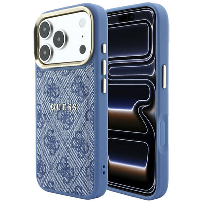 Husa Guess Embossed 4G Classic Magsafe pentru iPhone 17 Pro Max / 18 Pro Max - Albastru
