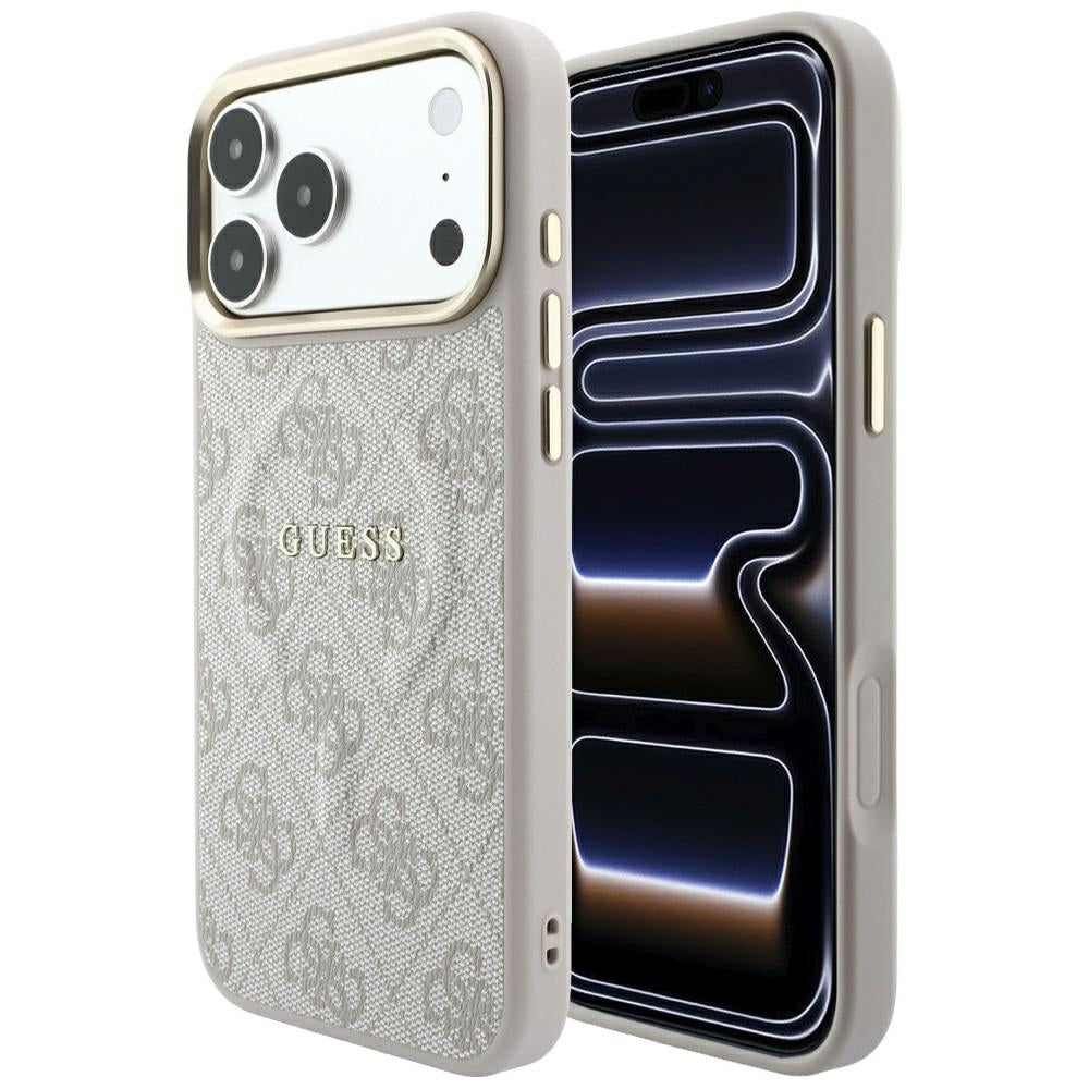 Husa Guess Embossed 4G Classic Magsafe pentru iPhone 17 Pro Max / 18 Pro Max - Roz