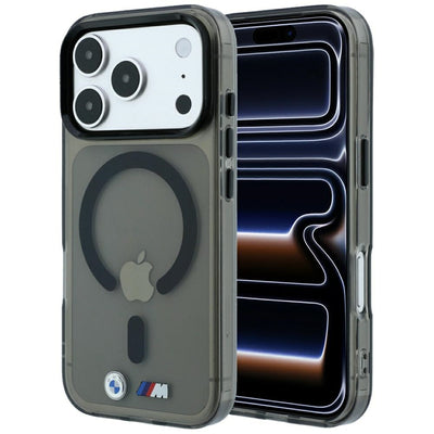 Husa BMW M IML Glossy Metal Logo & Trims Magsafe pentru iPhone 17 Pro / 18 Pro - Negru