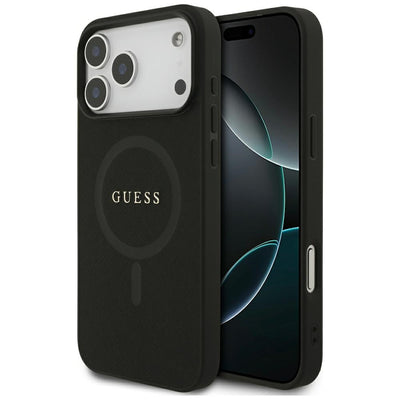 Husa Guess Saffiano Classic Logo Magsafe pentru iPhone 17 Pro Max / 18 Pro Max - Negru