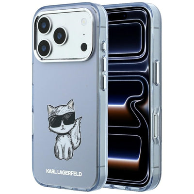 Husa Karl Lagerfeld IML Choupette Body Sketch Print Magsafe pentru iPhone 17 Pro / 18 Pro - Roz deschis