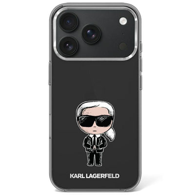 Husa Karl Lagerfeld IML Ikonik Sketch Print Magsafe pentru iPhone 17 Pro / 18 Pro - Negru
