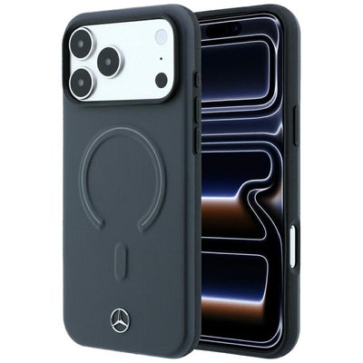 Husa Mercedes piele 3D Magsafe pentru iPhone 18 Pro Max / 17 Pro Max - Anthracite