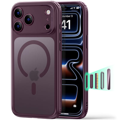 Husa ESR Classic Hybrid Magsafe pentru iPhone 18 Pro / 17 Pro - Cherry inchis
