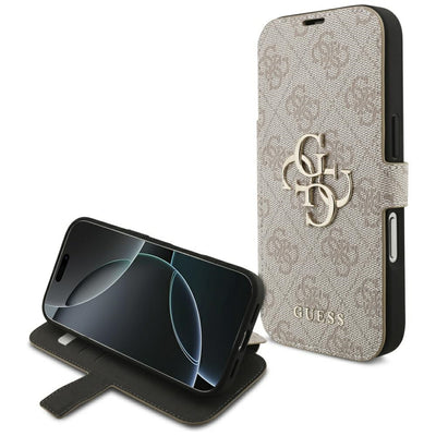 Husa Guess Book 4G Metal Logo pentru iPhone 18 Pro / 17 Pro - Roz