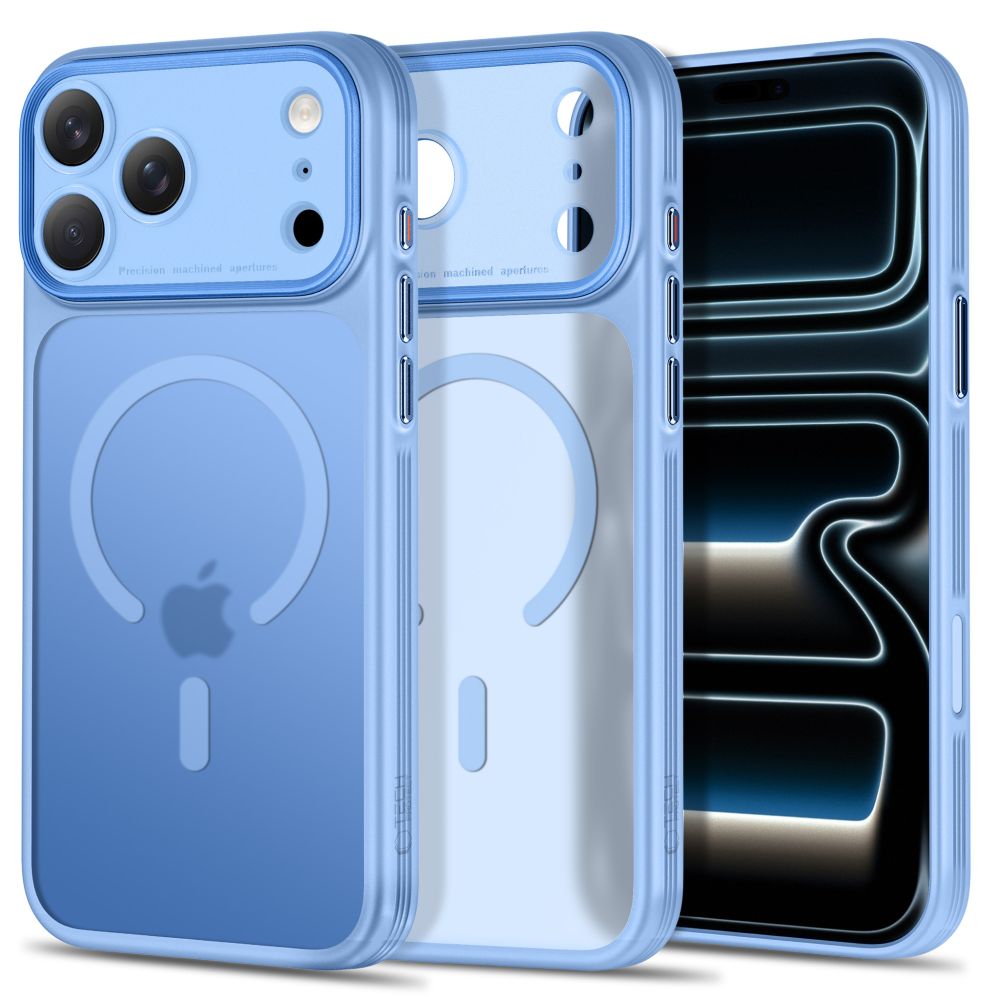 Husa Tech-protect Magprime Magsafe CC pentru iPhone 18 Pro Max / 17 Pro Max - Albastru deschis mat