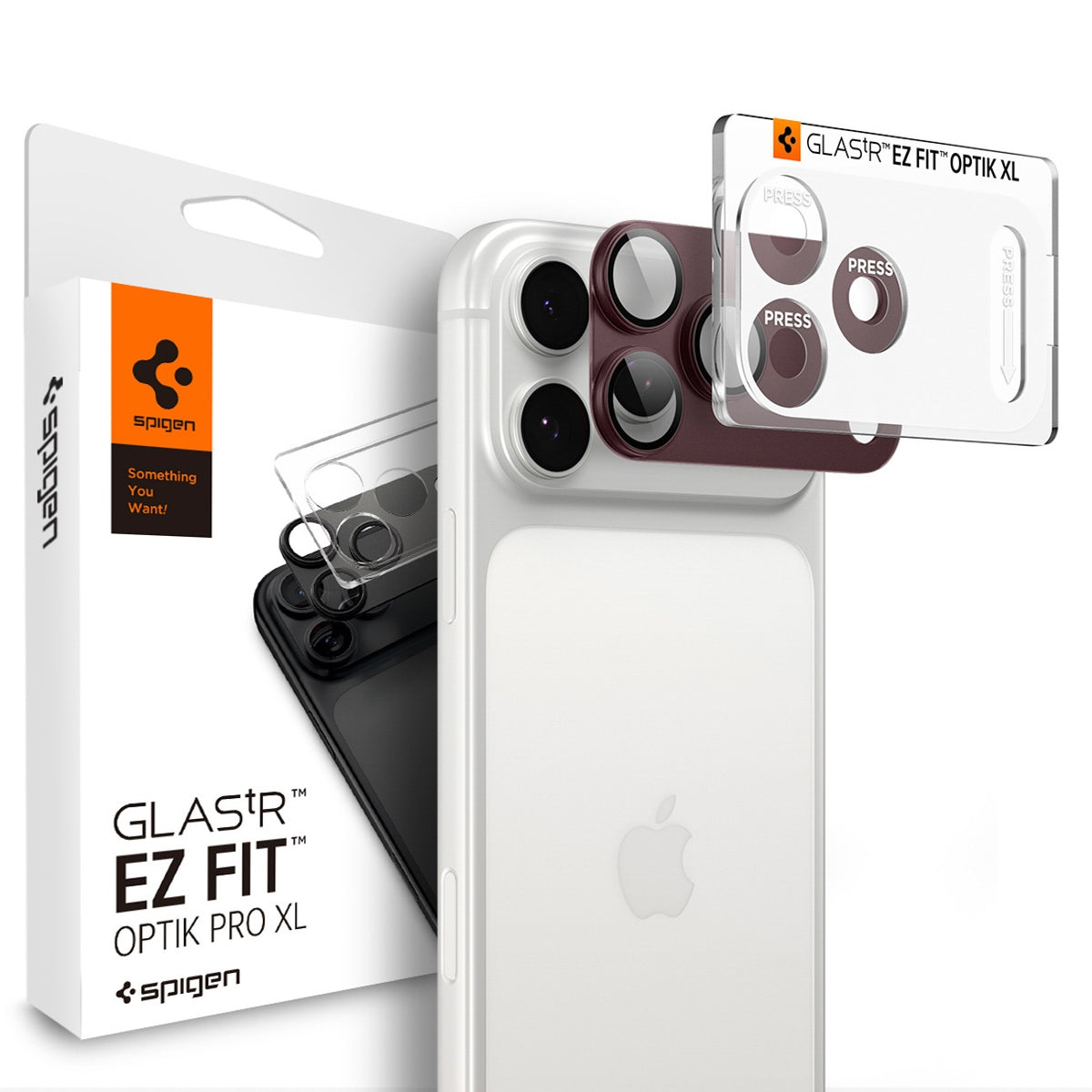 Folie Spigen Optik Pro XL Glas.tr EZ FIT sticla pentru iPhone 18 Pro Max - Cherry inchis