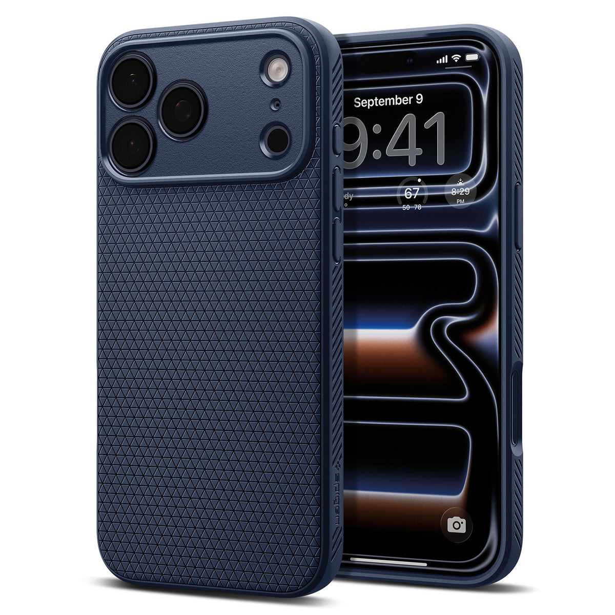 Husa Spigen Liquid Air pentru iPhone 18 Pro / 17 Pro - Bleumarin