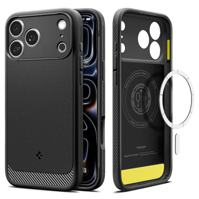 Husa Spigen Rugged Armor Magsafe pentru iPhone 18 Pro / 17 Pro - mat Negru
