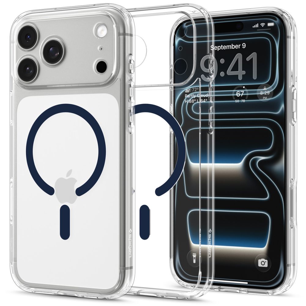 Husa Spigen Ultra Hybrid Magsafe pentru iPhone 18 Pro Max / 17 Pro Max - Transparent Bleumarin