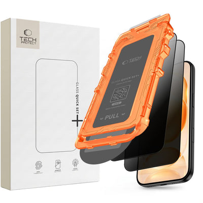 Folie Tech-protect Quick Set Spy+ 2-Pack Privacy sticla pentru iPhone 18 Pro