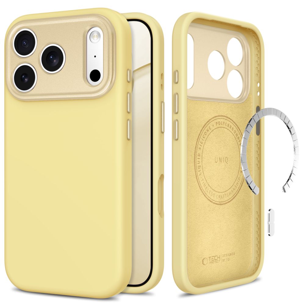 Husa Tech-protect Uniq Magsafe CC pentru iPhone 18 Pro Max / 17 Pro Max - Galben