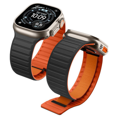 Curea Spigen Athlex Air M pentru Apple Watch 44/45/46/49 Mm - Negru si Portocaliu