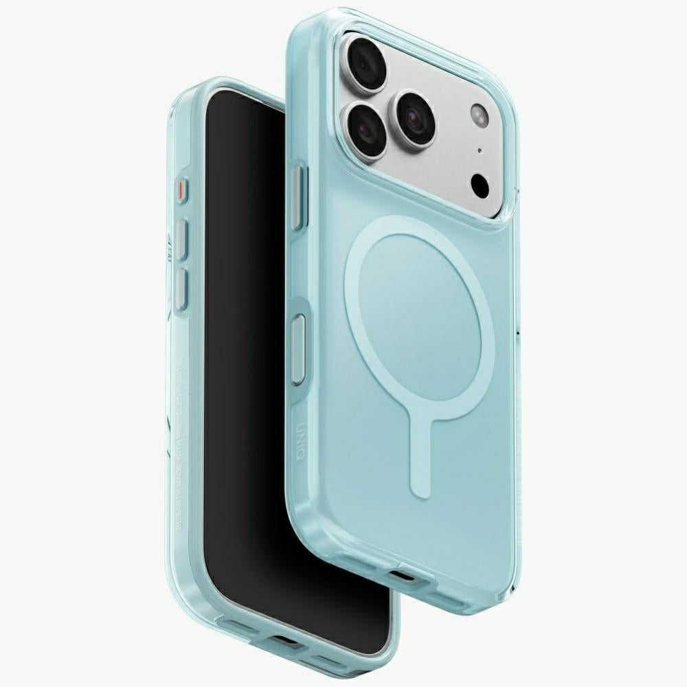Husa Uniq Clario Magclick Charging pentru iPhone 18 Pro / 17 Pro - Albastru