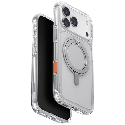 Husa Uniq Swivix 360 Rotating Kickstand pentru iPhone 17 Pro Max - Transparent
