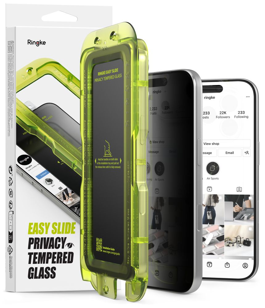 Folie Ringke Easy Slide Privacy 2-Pack sticla pentru iPhone 18 Pro Max