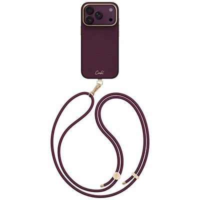 Husa Uniq Coehl Mirelle Magnetic Charging pentru iPhone 18 Pro / 17 Pro - Burgundy