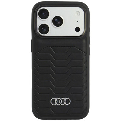 Husa Audi GT piele sintetica Magsafe pentru iPhone 18 Pro / 17 Pro - Negru