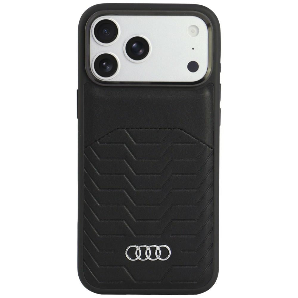 Husa Audi GT piele sintetica Magsafe pentru iPhone 18 Pro Max / 17 Pro Max - Negru