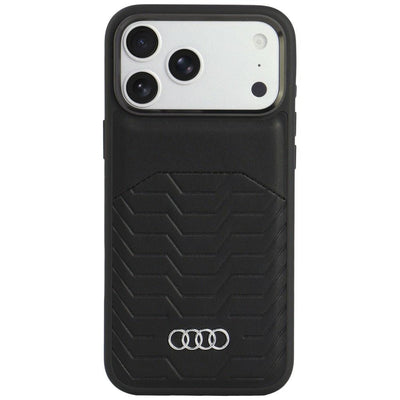 Husa Audi GT piele sintetica Magsafe pentru iPhone 18 Pro Max / 17 Pro Max - Negru