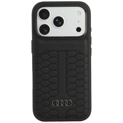 Husa Audi piele Magsafe pentru iPhone 18 Pro / 17 Pro - Negru