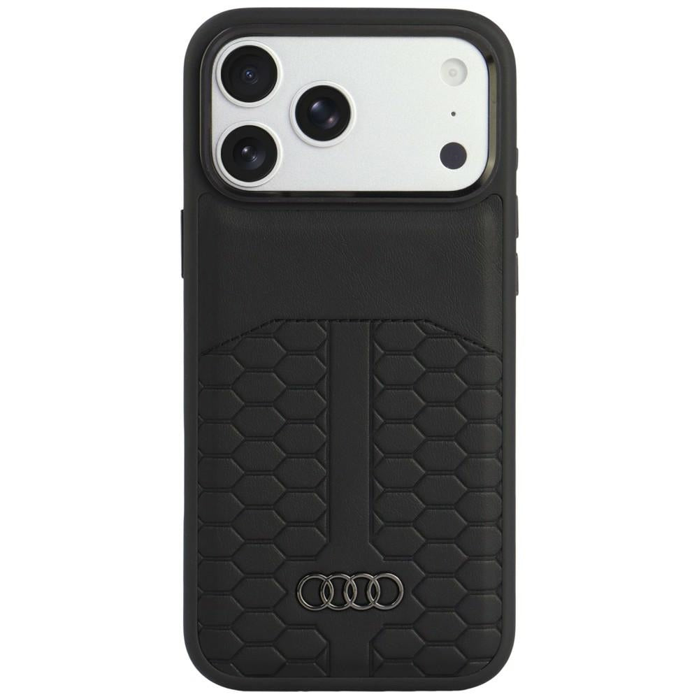 Husa Audi piele Magsafe pentru iPhone 18 Pro Max / 17 Pro Max - Negru